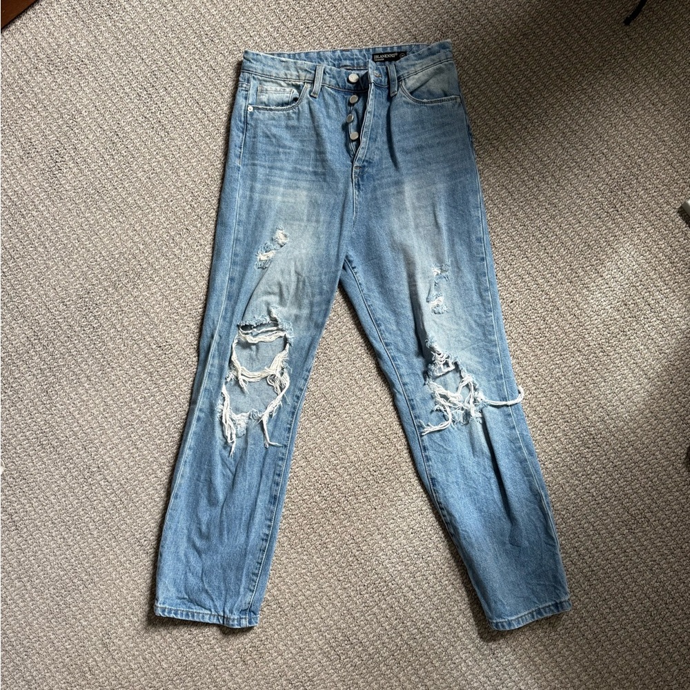Blank NYC Light Blue Distressed Boyfriend Jeans